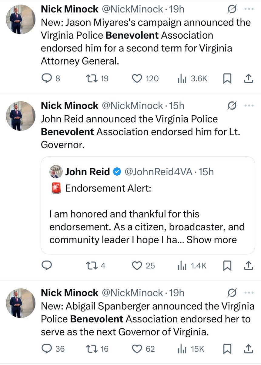 ROOZ (@roozva) on Twitter photo I’m sorry but this is totally bizarre to me. 
How can the Virginia Police Benevolent Association endorse Spanberger but then turn around and endorse <a href="/JohnReid4VA/">John Reid</a> & <a href="/JasonMiyaresVA/">Jason Miyares</a>. 
Do they know that Spanberger took money from AOC’s Defund the Police PAC? Do they know that she I’m sorry but this is totally bizarre to me. 
How can the Virginia Police Benevolent Association endorse Spanberger but then turn around and endorse <a href="/JohnReid4VA/">John Reid</a> & <a href="/JasonMiyaresVA/">Jason Miyares</a>. 
Do they know that Spanberger took money from AOC’s Defund the Police PAC? Do they know that she