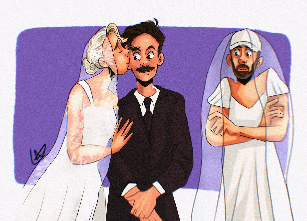 wholefknthing's tweet image. ted and his wives #tedlasso #tedbecca