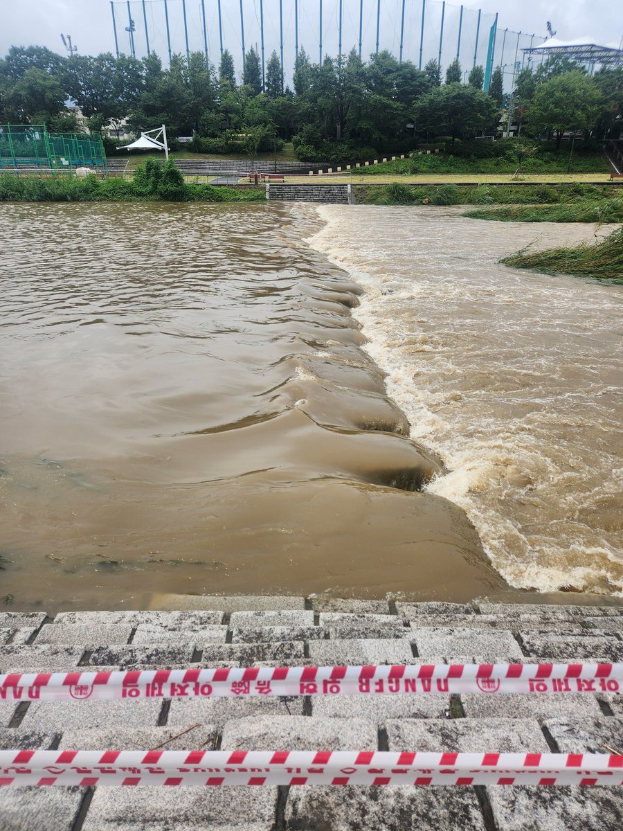 오늘?어제? 비가 많이 오긴 왔었나봄 ㅠ 징검다리가 사라졌었늠 ㅜㅜ