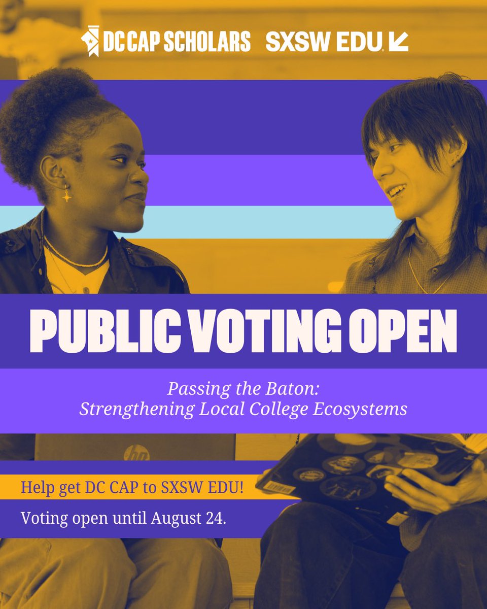 Plz help, friends!

My panel for <a href="/SXSWEDU/">SXSW EDU</a> is up and if you vote for it, we’ll get to share how <a href="/dccapscholars/">DC College Access Program</a> has closed college achievement gaps where national fixes have stalled. 

Voting is open until Aug 24. 

Plz create an account, &amp; tap the heart. 
tinyurl.com/dccapsxsw
