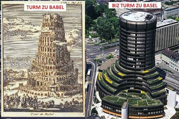 バベルの塔　 BIS（中央銀行の中央銀行）のタワーは、聖書のバベルの塔とかなり似