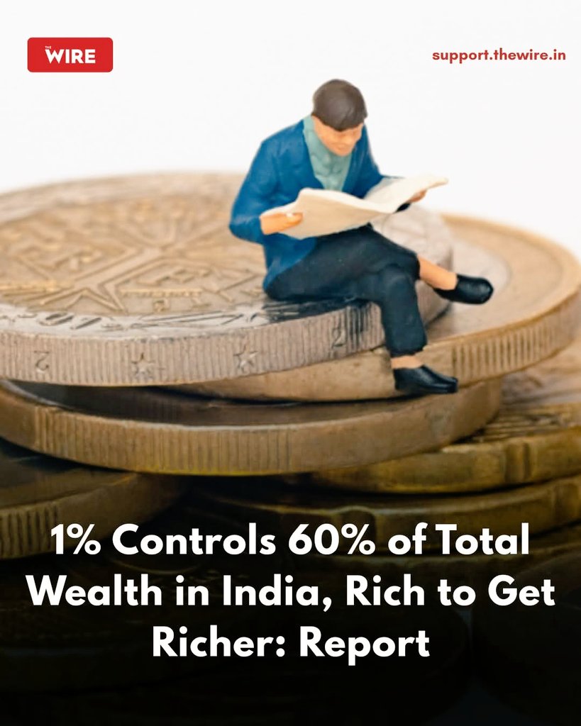 #यह_आज़ादी_झूठी_है
The wire की रिपोर्ट कहती है की देश मे सिर्फ 1% लोगो के पास देश की 60% सम्पत्ति है।
अमीर और अमीर होते जा रहे है। गरीब और गरीब होते जा रहे है।