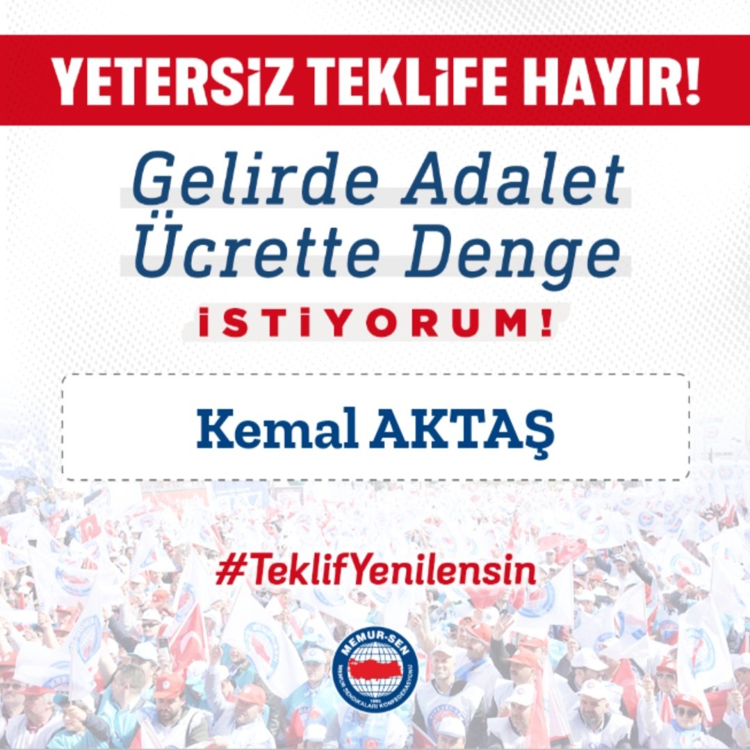 #MemurHakkınıİstiyor