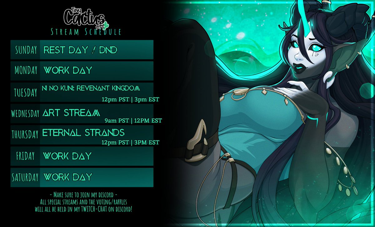 tiny GREMLIN art ✧ PARTNER PUSH! (@tinygremlinart) on Twitter photo New Schedule is Complete!
Soem cozy JRPG on Tuesday, artartart on wed and Finally playing through all of Eternal Strands (now that im not distracted) New Schedule is Complete!
Soem cozy JRPG on Tuesday, artartart on wed and Finally playing through all of Eternal Strands (now that im not distracted)