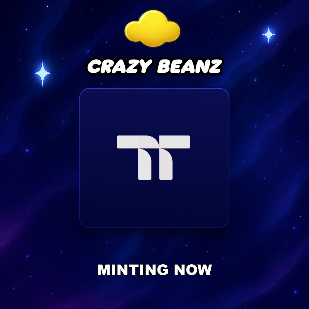 🚀 Crazy Beanz Mint is now LIVE! 🔥

OG: 19:00 (UTC+1)
Pre-sale: 20:00 (UTC+1)

👉 mint.crazybeanz.xyz

👉tradeport.xyz/sui/collection…

#NFT #Mint #CrazyBeanz #Web3