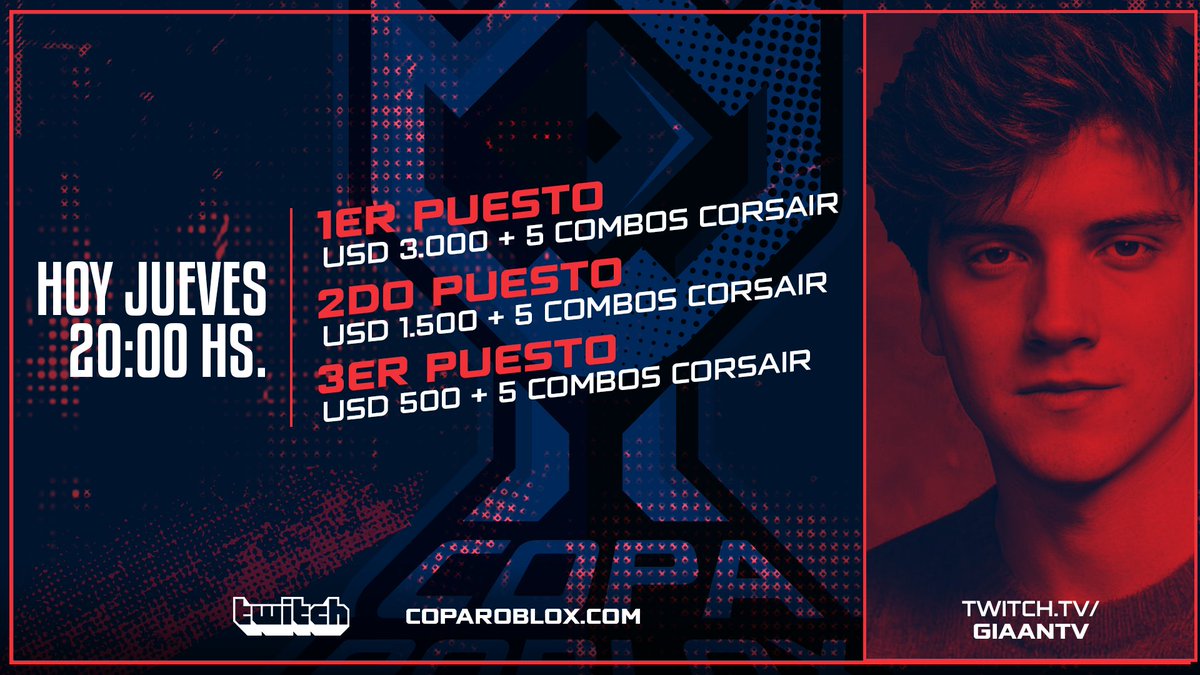 TwitchLatam's tweet image. ¡Hoy empieza la Copa Roblox de @giaantv! ⚽️
8 equipos competirán por el premio durante todo el fin de semana. 🏆
¡Comparte tus golazos favoritos y los mejores momentos con el #CopaRoblox!
Lista completa de capitanes, streamers participantes y resultados en vivo…