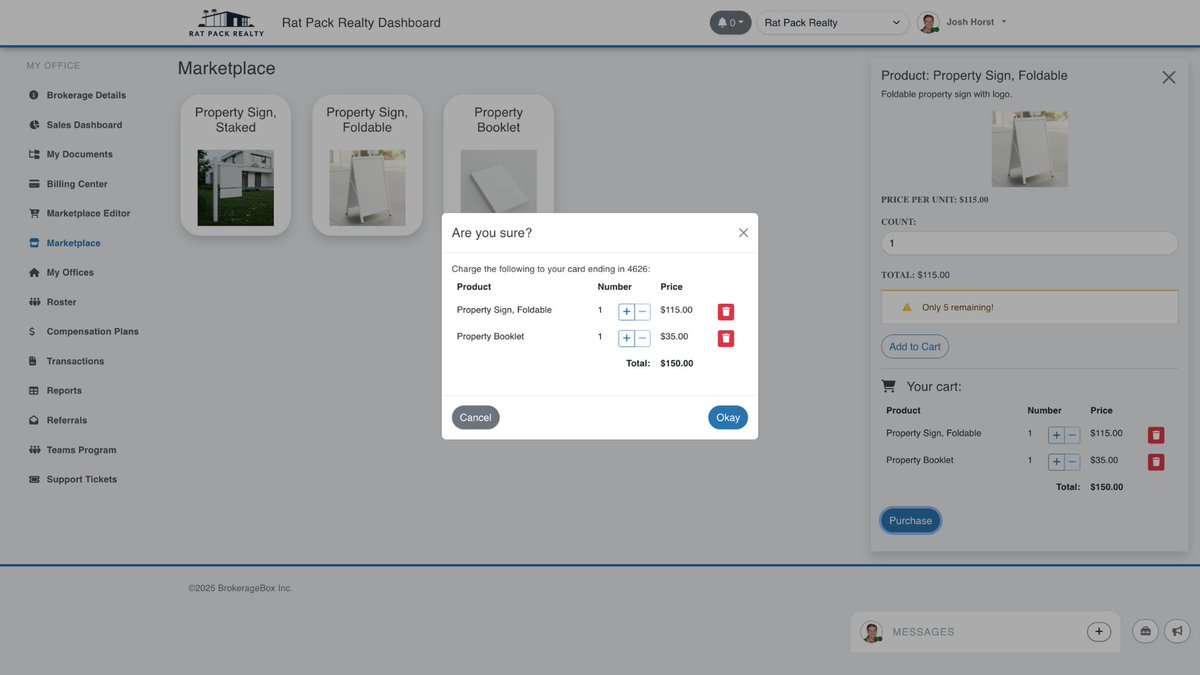 brokeragebox's tweet photo. Our Online Real Estate Store technology enables brokerage owners to sell items to their agents, and track inventory and revenue from those sales. Examples include real estate signs, property booklets, etc. 😀

Visit our features page below: 

https://t.co/rwNRAalTZ7 https://t.co/APJ0OVoFHw
