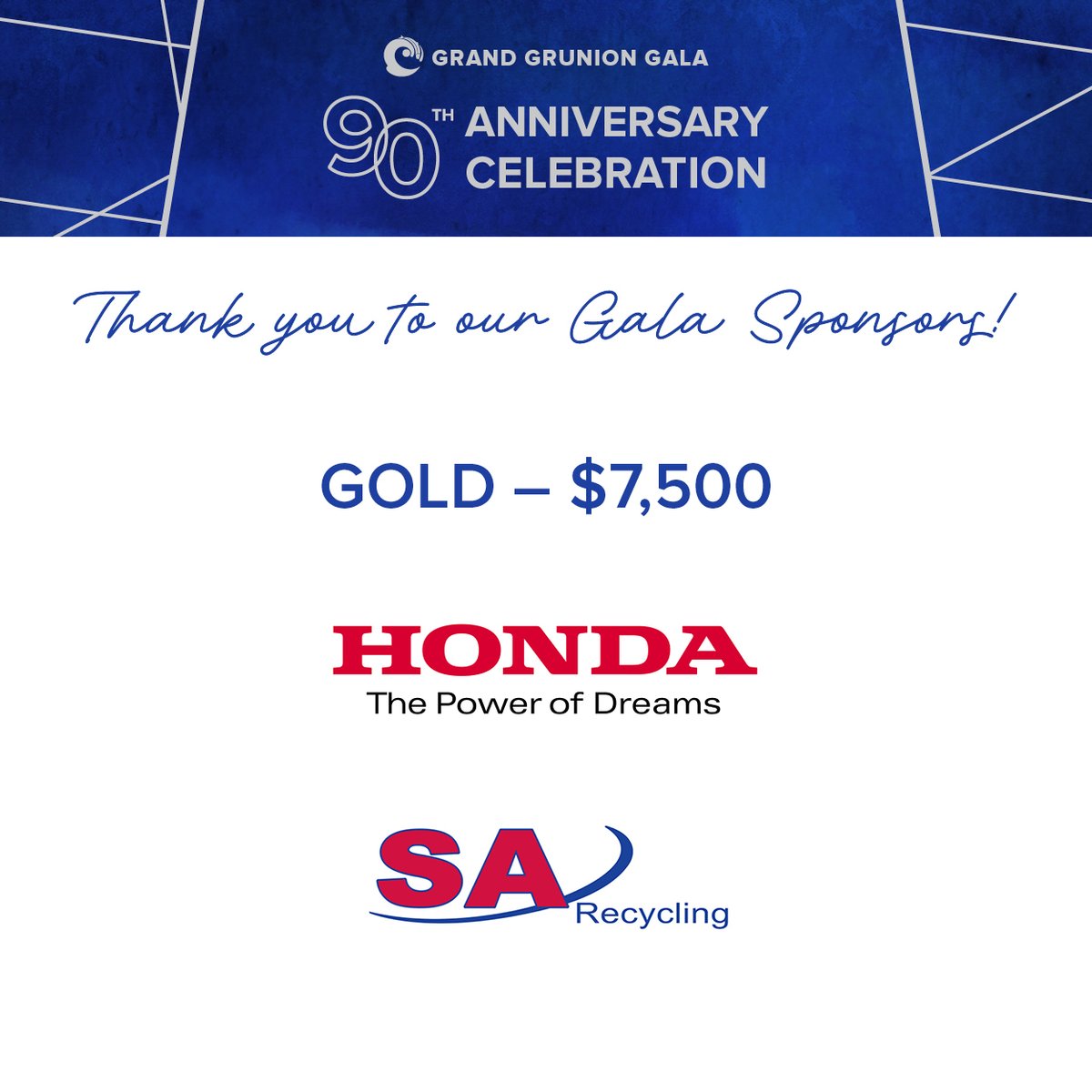 CabrilloAqua's tweet photo. This week we'd like to thank our sponsors this year.
Today we'd like to thank our amazing Gold Sponsors. A big thank you to both @honda and @sarecycling! https://t.co/SOmurLcRFg