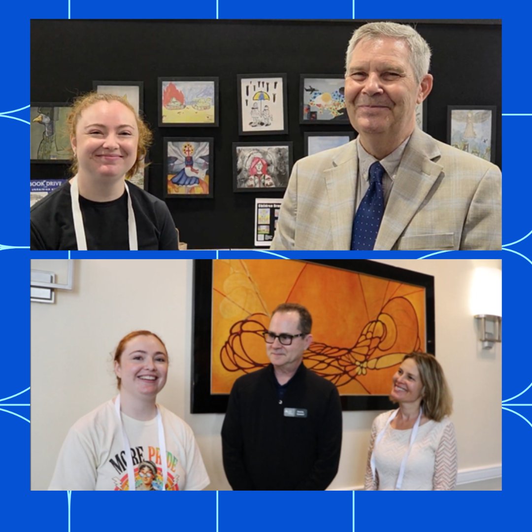 SJSUiSchool's tweet photo. SJSU iSchool MLIS student and Graduate Assistant Sarah Schwartz attended her first #ALA25, connecting with library leaders and helping collect hundreds of books, many for children, to send to Ukraine. 📚🌍 #SJSUiSchool https://t.co/wnmhFqOZop