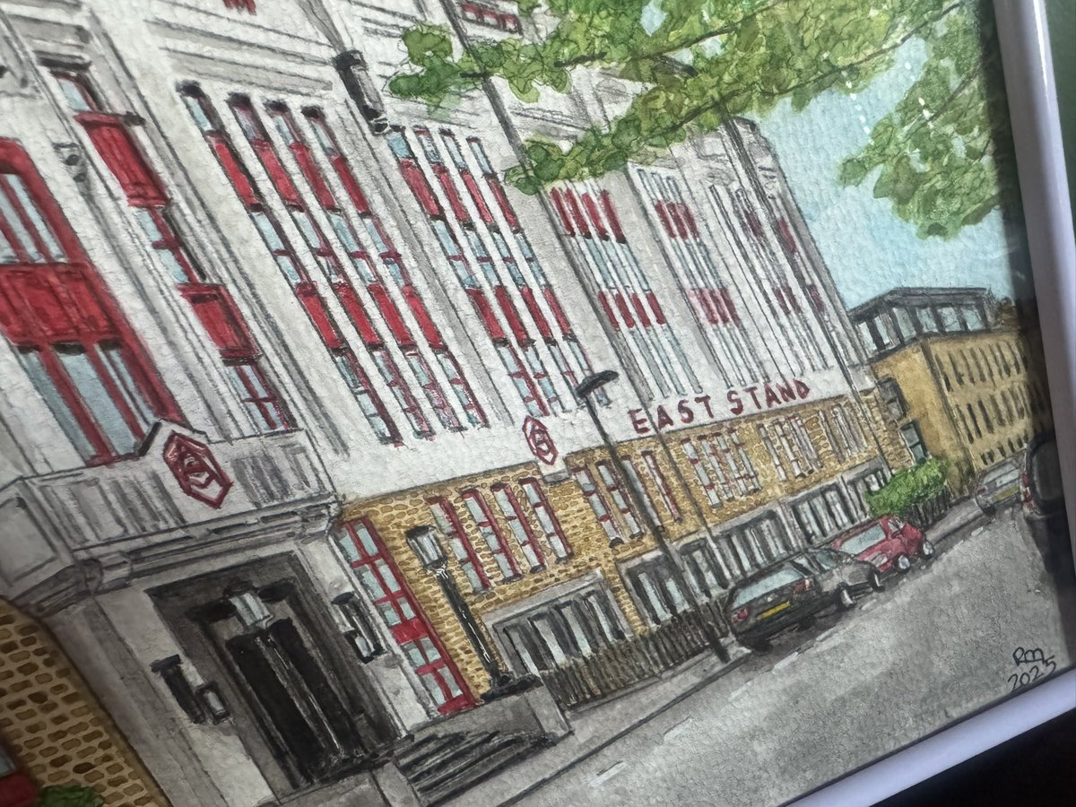 This is my brand new watercolour painting of The Arsenal Stadium Apartments. 

Prints and The Original painting is available on my website RuthBeckArt .com

The stadium as seen today as flats instead of the football ground.

#Arsenal #AFC #COYG <a href="/Arsenal/">Arsenal</a> 

Link in comments ⬇️