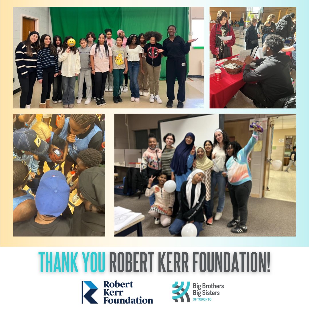 Thank you, Robert Kerr Foundation! Your support for our 1:1 community-based matches in North West Toronto helped us support 89 matches, join 23 community events &amp; hear local voices through our North West Voices focus groups. 

 #MentorshipMatters #BBBST