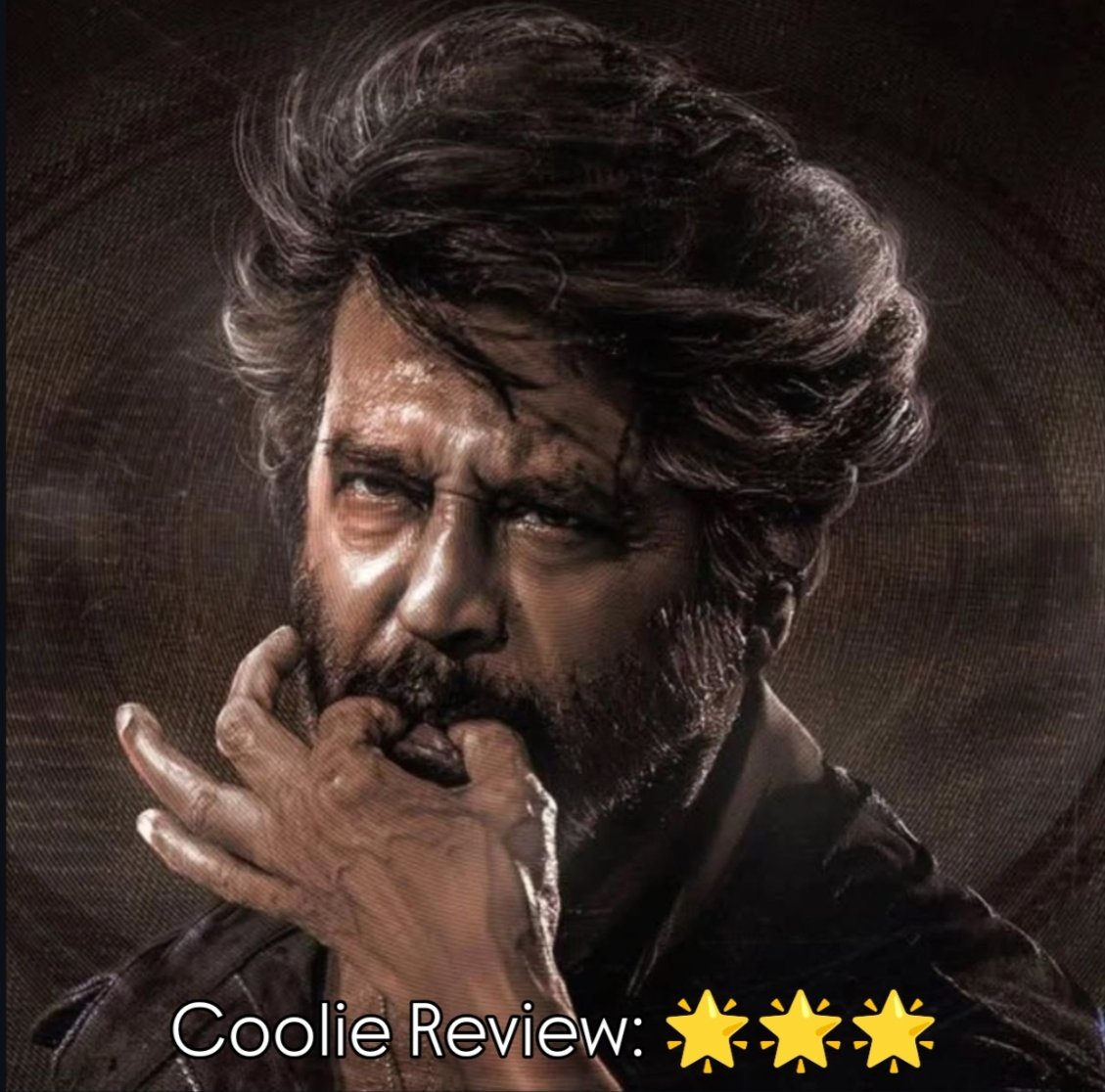#Coolie: 🌟🌟🌟

First things first. Loki delivers a superb homage to Thalaivar in this revenge drama, a full-fledged celebration packed with 5-6 GREAT theatre moments. Thalaivar, at 75, absolutely KILLS it with his fights, Chikitu dance, subtle humour, performance, swag &amp; style,