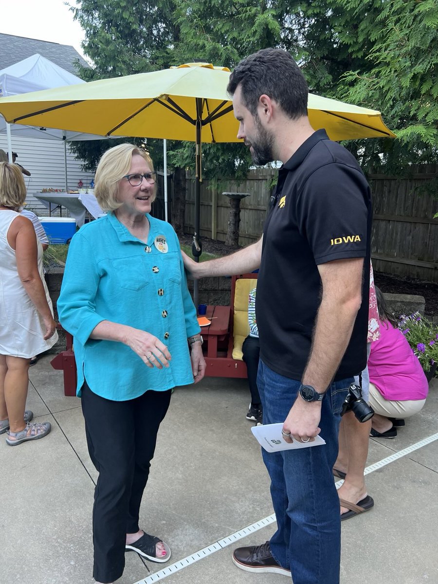 Iowans are fed up with rising costs, rampant corruption, and <a href="/joniernst/">Joni Ernst</a> – who is making both worse.

Thanks so much to Pegi and Alex for hosting us at their home in Cedar Rapids. 

Together, we're going to flip this seat next year.