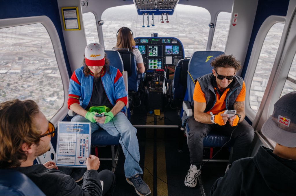 Will Stern (@will__stern) on Twitter photo In honor of Goodyear’s 100th anniversary, <a href="/Casey/">Casey Neistat</a>, <a href="/PalmerLuckey/">Palmer Luckey</a> and <a href="/modretro/">ModRetro</a> CEO <a href="/torinherndon/">Torin Herndon</a> had a Pokémon battle 1,000 feet above L.A on their Chromatics. In honor of Goodyear’s 100th anniversary, <a href="/Casey/">Casey Neistat</a>, <a href="/PalmerLuckey/">Palmer Luckey</a> and <a href="/modretro/">ModRetro</a> CEO <a href="/torinherndon/">Torin Herndon</a> had a Pokémon battle 1,000 feet above L.A on their Chromatics.