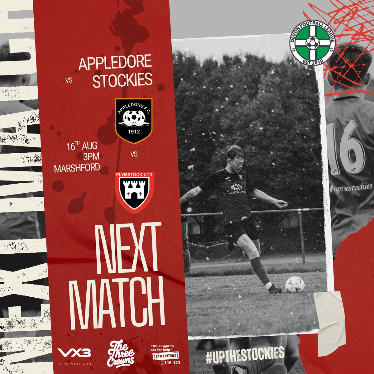 Plymstock United FC (@plymstockutd) on Twitter photo Saturday we travel to <a href="/AppledoreFC_/">Appledore FC</a> for our third away game in 7 days.
#UpTheStockies
❤️🖤 Saturday we travel to <a href="/AppledoreFC_/">Appledore FC</a> for our third away game in 7 days.
#UpTheStockies
❤️🖤