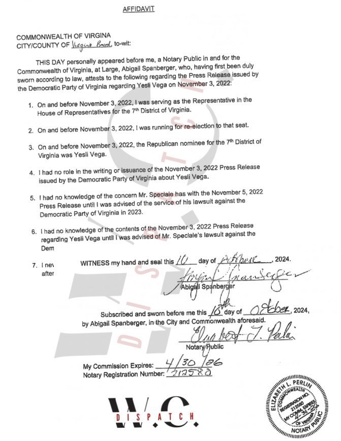 Virginia College Republicans (@vacollegegop) on Twitter photo 🚨 BREAKING: Top aides to <a href="/SpanbergerForVA/">Abigail Spanberger</a> have testified under oath in a defamation case alleging they participated in a smear campaign against a decorated ARMY VETERAN
Court records show Spanberger herself was deposed
She is completely untrustworthy 🚨 BREAKING: Top aides to <a href="/SpanbergerForVA/">Abigail Spanberger</a> have testified under oath in a defamation case alleging they participated in a smear campaign against a decorated ARMY VETERAN
Court records show Spanberger herself was deposed
She is completely untrustworthy