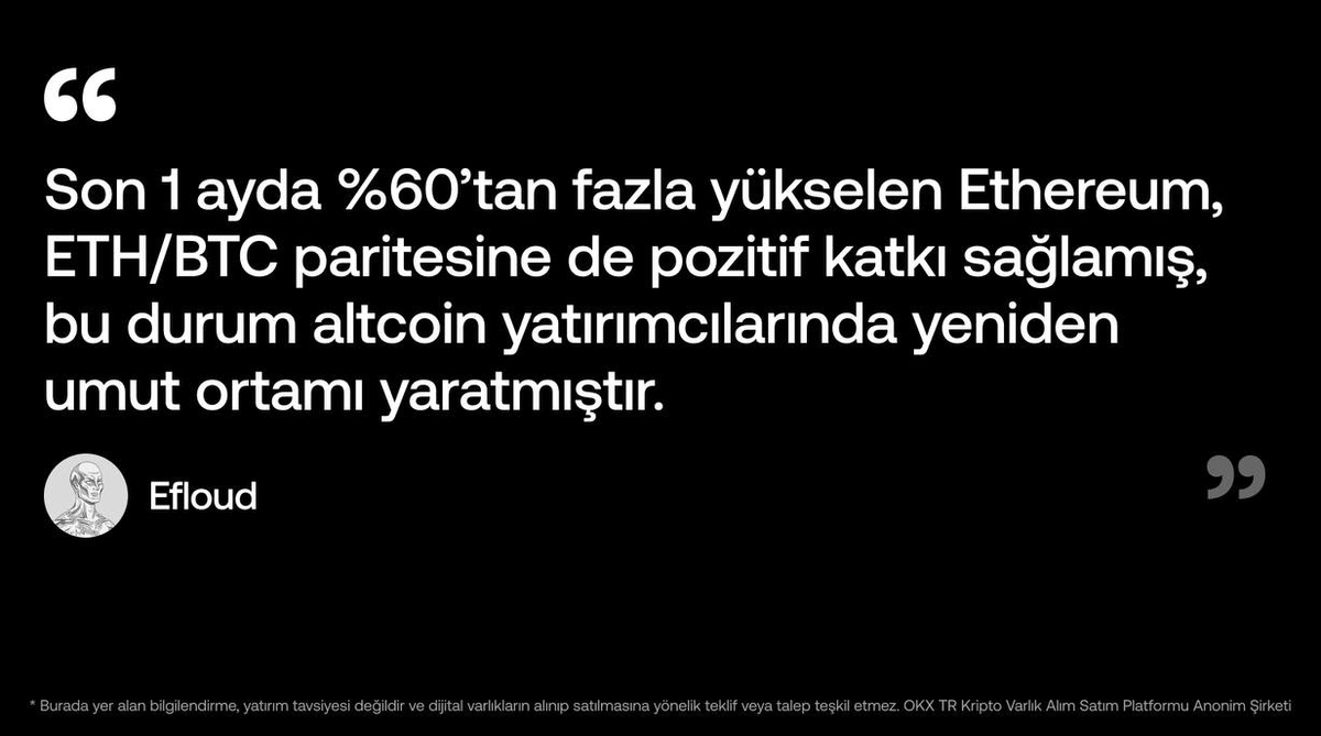 Merhabalar,

<a href="/OKXTurkiye/">OKX TR</a> ile birlikte hazırlamış olduğumuz son araştırma raporumuzda $BTC, $ETH ve $ETHBTC paritelerinin yüksek ve düşük zaman dilimini (HTF &amp; LTF) içeren analizlerine aşağıdaki post üzerinden erişebilirsiniz.

Ayrıca Efloud Price Action Eğitimi ve USDT