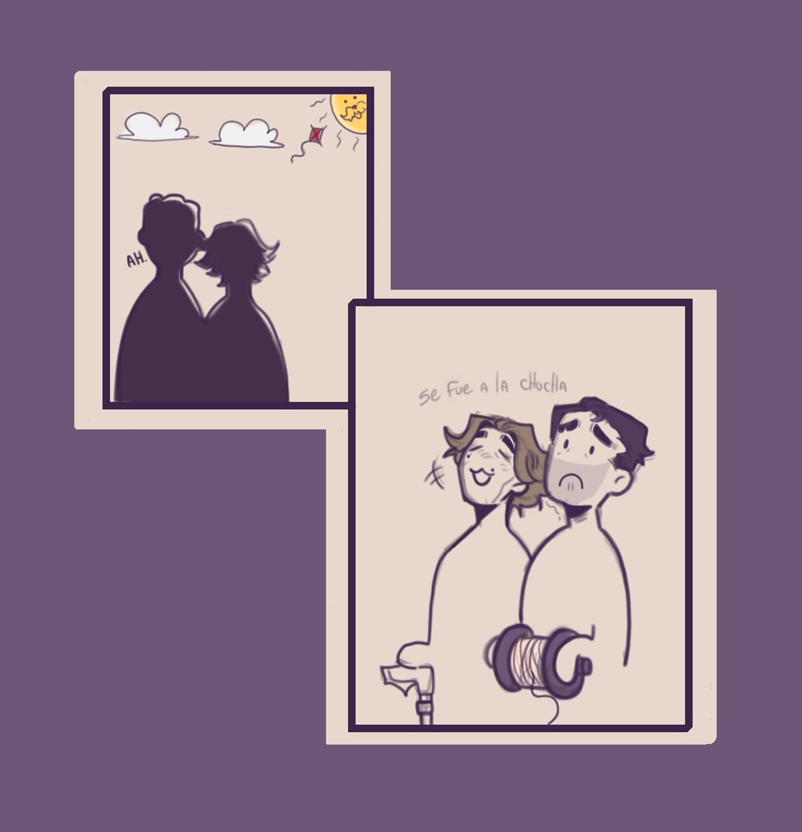 Día 4 para #latinojayvikweek "encumbrando"un volantín 
Se nota que me estoy quedando sin ideas hsjdbdj (abajo está la continuación)