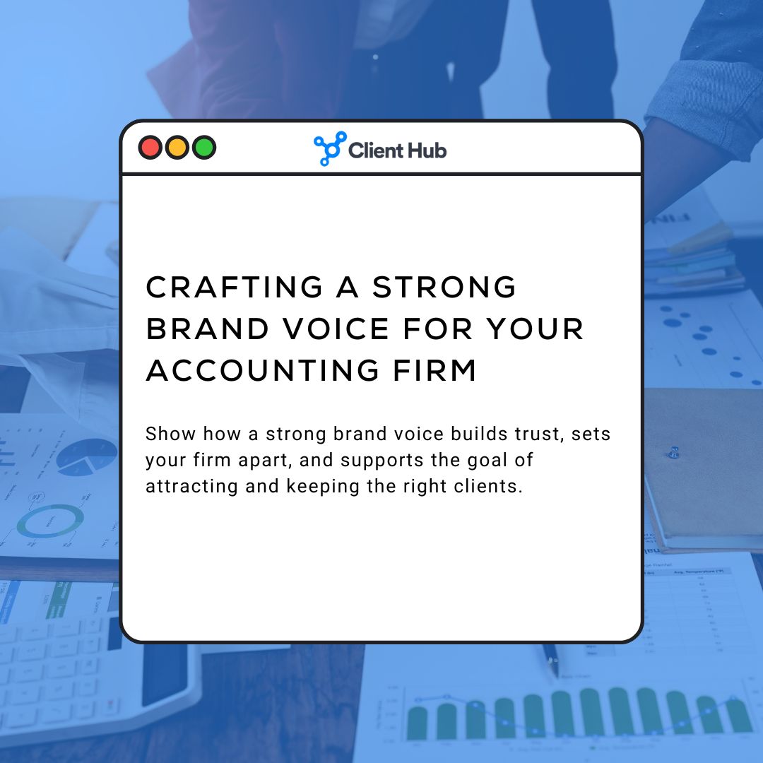Make no mistake about it: a consistent voice builds a stronger brand. Here’s how accounting firms can build one that actually sounds like them: clienthub.app/blog/brand-voi…

#ClientHub #AccountingMarketing