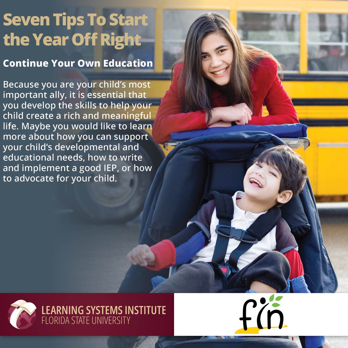 Florida Inclusion Network (@fin_statewide) on Twitter photo 7️⃣ 𝐵𝒶𝒸𝓀 𝓉𝑜 𝒮𝒸𝒽𝑜𝑜𝓁 𝒯𝒾𝓅𝓈
Because you are your child’s most important ally, it is essential that you develop the skills to help your child create a rich and meaningful life.
For more tips 🔗: bit.ly/3GUPFnC 7️⃣ 𝐵𝒶𝒸𝓀 𝓉𝑜 𝒮𝒸𝒽𝑜𝑜𝓁 𝒯𝒾𝓅𝓈
Because you are your child’s most important ally, it is essential that you develop the skills to help your child create a rich and meaningful life.
For more tips 🔗: bit.ly/3GUPFnC