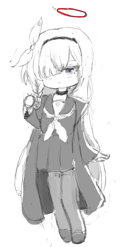 rubylistic's tweet photo. chibi plana for my bf :D 
to com mtmt preguiça de desenhar e de setar a mesa entao fiz no mouse mesmo #fodase #sketch #BlueArchive https://t.co/4QqTPkJWvh