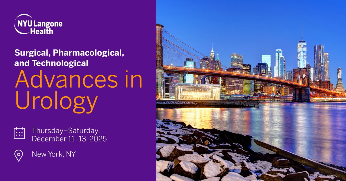 NYUUrology's tweet photo. Check out our Surgical, Pharmacological and Technological Advances in Urology CME course this December https://t.co/P7Ke3YFO62 https://t.co/olbGtIBzgJ