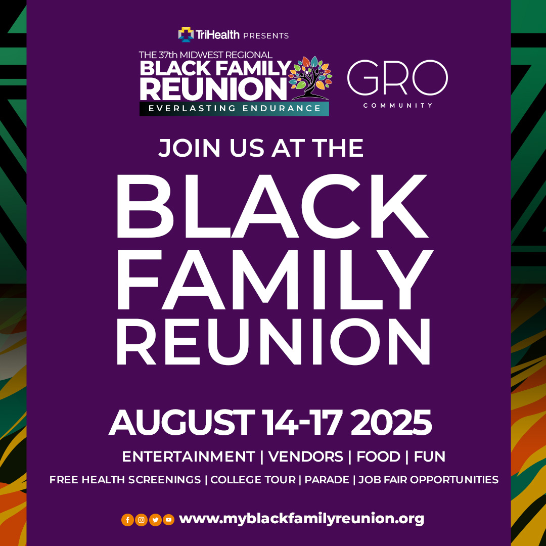 thebuzzcincy's tweet photo. 📍 Join us at the 37th Annual Midwest Black Family Reunion going down August 14-17! Come out and enjoy entertainment, food, fun, free health screenings, college tours, parade, job fairs, &amp; MORE! 
 
Visit our website for additional details! https://t.co/NBtVHilrzD