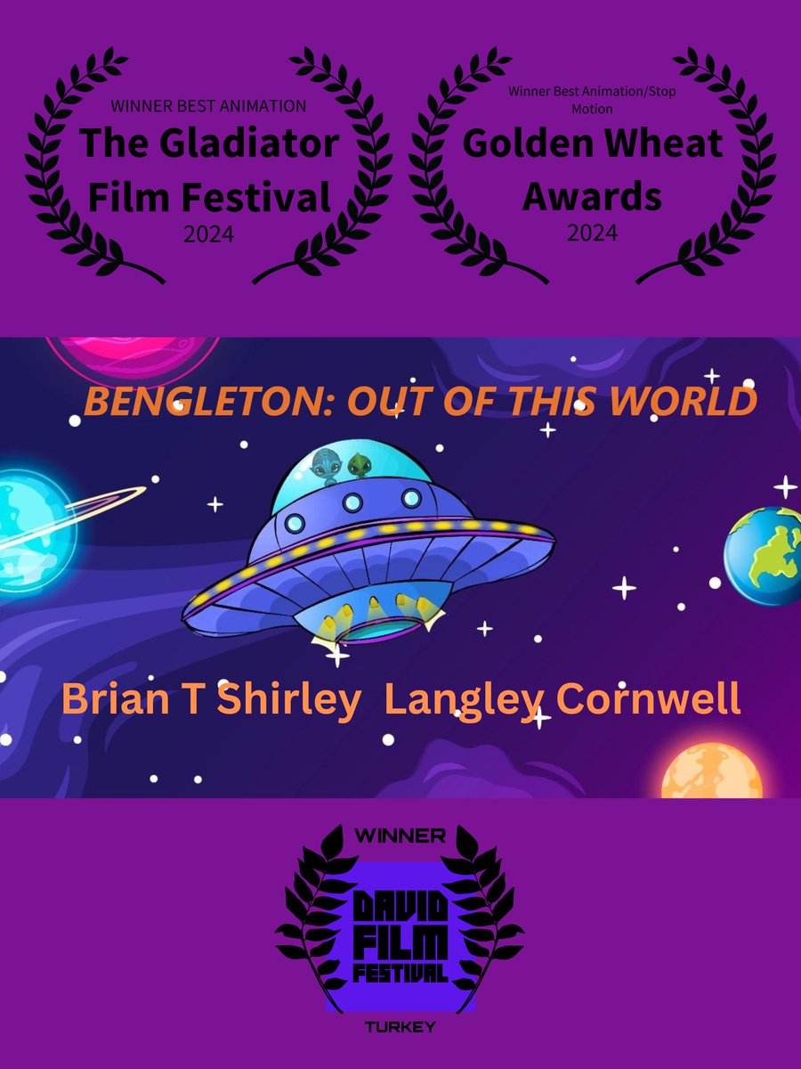 briantshirley's tweet photo. "Bengleton Socks: Out of this World" Official Selection to another Film Festival
#cartoon #animatedfilm #comedyvideo #aliens #funnyaliens
"Hi Brian T,
CONGRATS!
If you are getting this message, it is because you have been selected to be screened at the CABANE A SANG GALA" https://t.co/nQiS20Ftu3