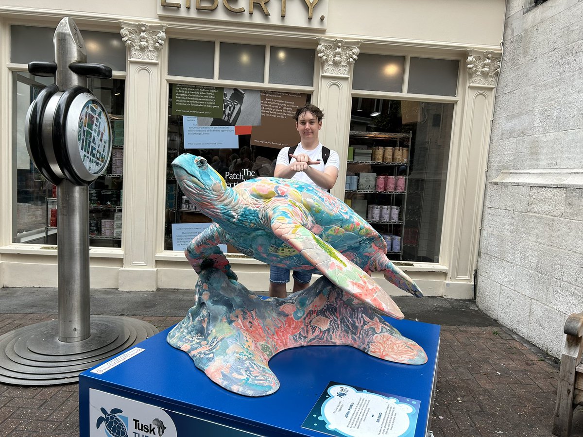 OliverTomlinMYP's tweet photo. Their struggle to survive: 6 of the 7 species are now threatened with extinction.

Shoutout to curators Chris Westbrook and all the artists (@ronniewood, @DeborahMeaden, @SteadmanArt and more) for turning conservation into an unforgettable, insightful experience. https://t.co/D5EDoVVyI2