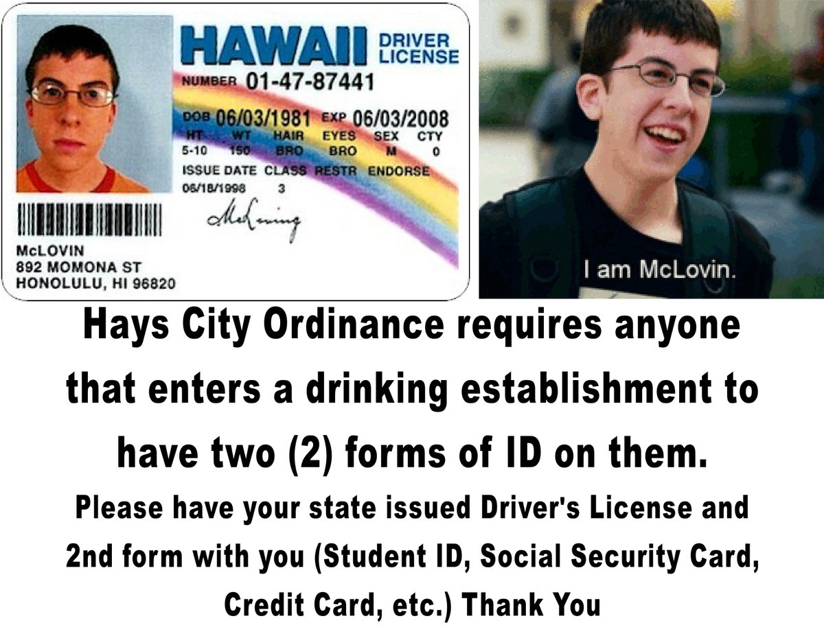 Welcome back everyone to another school year at The Spin. We remind all partygoers, the City of Hays has an ordinance requiring 2 forms of ID to enter any drinking establishment. Sip 'N Spin (as well as the police) enforces this rule, so please have your ID's ready <a href="/FHSUParties/">FHSU Parties</a>