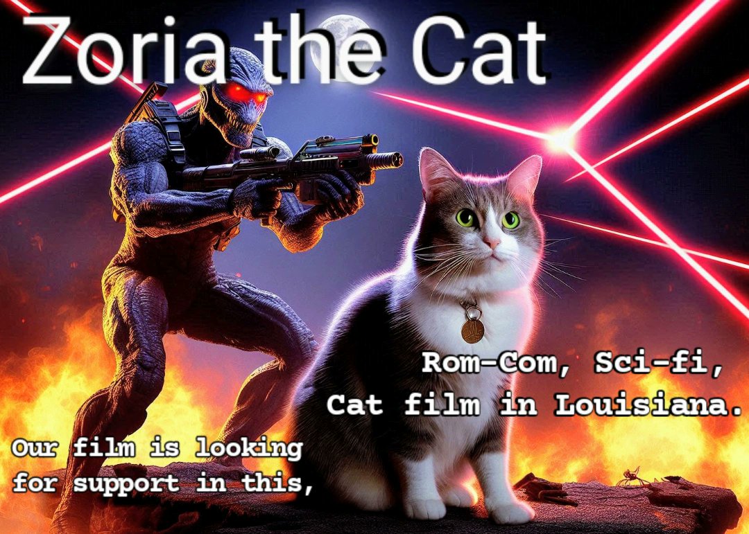 Help us in teaching teens to working in films. indiegogo.com/projects/zoria…
#cats #kittens #scifiart #scfi #RomanticComedy #Space #SpaceX #lasers #spacebattle #couples #StarWarsLegacy #Donate #NewOrleans #neworleansfilm #Louisiana