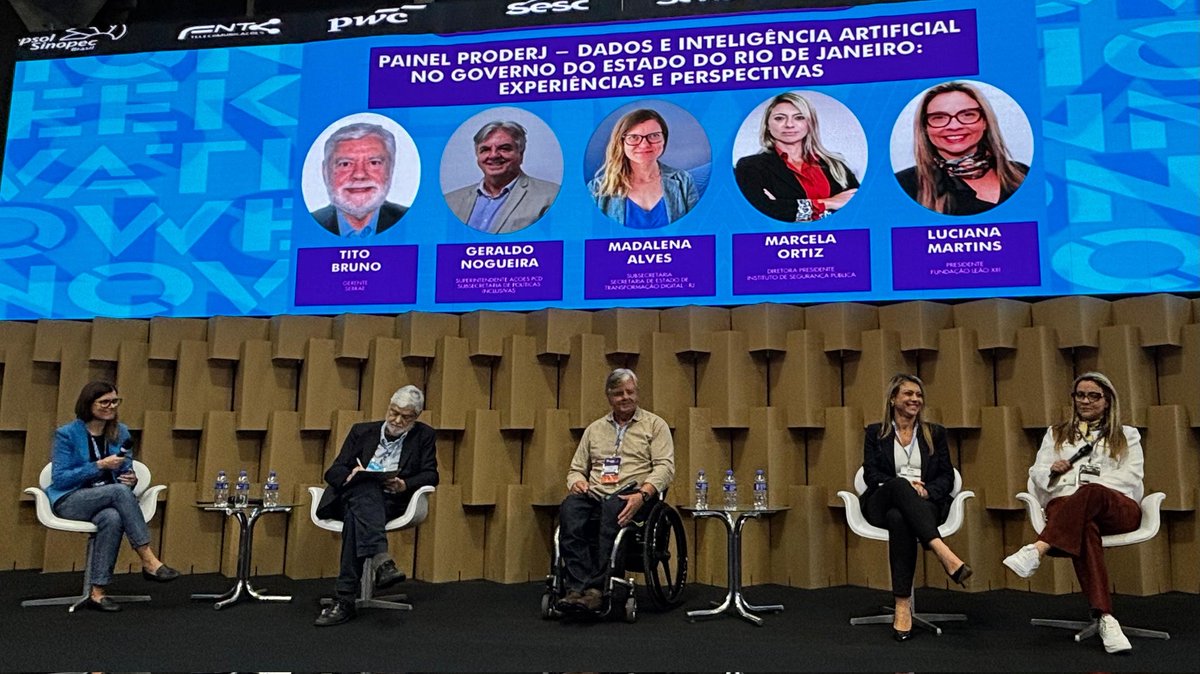ISPRJ's tweet photo. A diretora-presidente do ISP, Marcela Ortiz, participou do painel "Dados e IA no Governo do Estado do Rio de Janeiro: experiências e perspectivas", promovido pela Secretaria de Estado de Transformação Digital e pelo @PRODERJ no @rioinnovationbr.

#RioInnovationWeek https://t.co/DWQnjnL4bY
