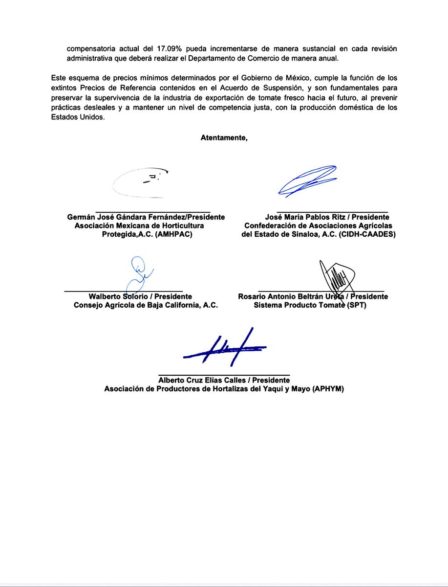 APHYM2's tweet image. Agradecemos el apoyo de nuestras autoridades mexicanas, unid@s tod@s, defendiendo el sector #TomateMexicano  

@Claudiashein @GobiernoMX 
@JulioBerdegue @Agricultura_mex 
@m_ebrard @SecretariaE 
@LuisRosendo_ SubsecretarioComercioExterior

@CABC_MX @CaadesSinaloa @AMHPAC_Oficial