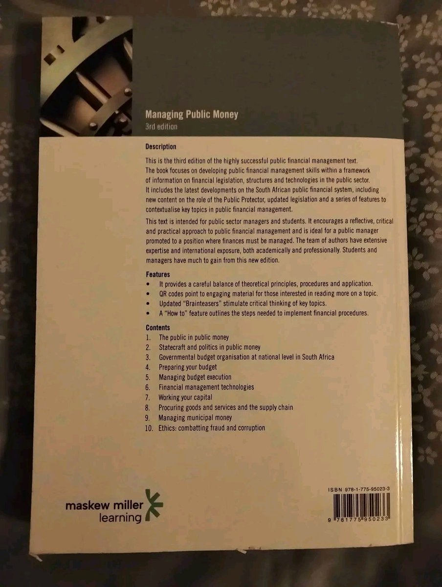 KerengZwane's tweet image. BEST thing I ever bought from Van Schaik for Back to School is managing public money book I love this book because It balances theoretical principles with practical application, offering a detailed look into the SA public finance management system #VanSchaik #cashgiveaway