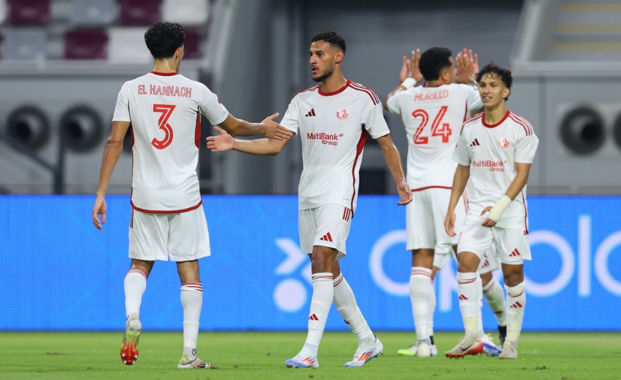 احتفال لاعبي الشمال خلال لقاء الأهلي (إكس)