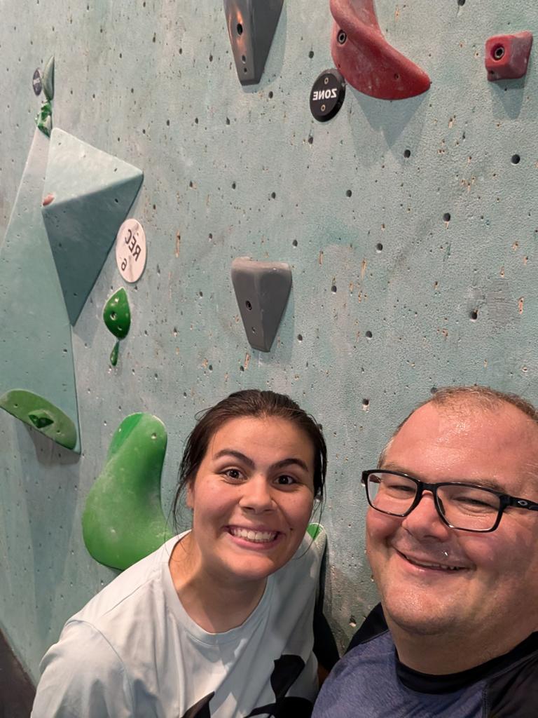 every year I take a day off with my daughter and we go rock climbing or go to Top Golf, hit the Mall of America, and go out for a nice meal.  It bothers me how guilty I feel about taking the day. #daughterandfather