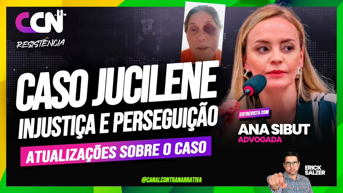 Erick Salzer (@ericksalzerr) on Twitter photo 🚨 CASO JUCILENE: A VERDADE SOBRE A INJUSTIÇA E A PERSEGUIÇÃO QUE CHOCA O BRASIL!
Entrevista com Dra. <a href="/AnaSibut/">Ana Sibut 🇮🇱</a>
O caso Jucilene expõe um cenário alarmante de perseguição e injustiça no Brasil.
Nesta live, vamos revelar todos os fatos, mostrar o que a grande mídia não conta e 🚨 CASO JUCILENE: A VERDADE SOBRE A INJUSTIÇA E A PERSEGUIÇÃO QUE CHOCA O BRASIL!
Entrevista com Dra. <a href="/AnaSibut/">Ana Sibut 🇮🇱</a>
O caso Jucilene expõe um cenário alarmante de perseguição e injustiça no Brasil.
Nesta live, vamos revelar todos os fatos, mostrar o que a grande mídia não conta e
