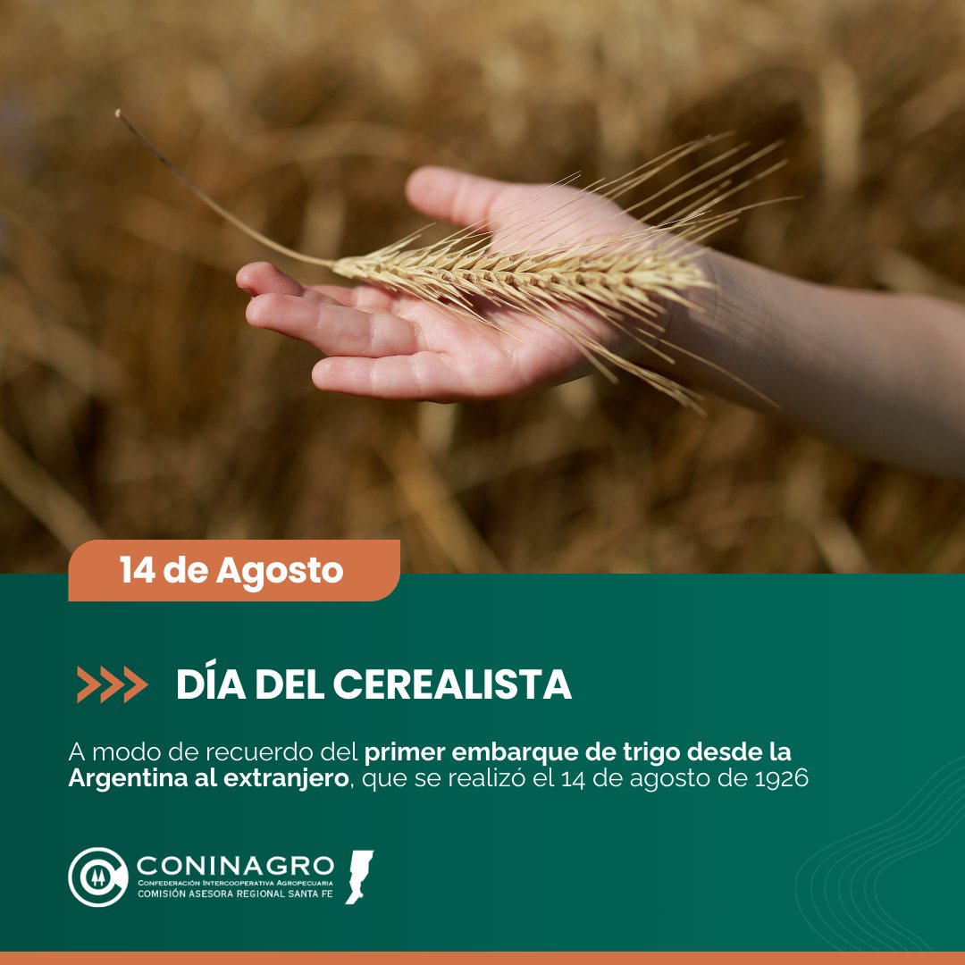 ConinagroSF's tweet photo. 📅 Hoy rendimos homenaje a quienes siembran futuro y cosechan alimento.
Detrás de cada grano, hay trabajo, ciencia y pasión.
¡Gracias, cerealistas! 🙌.
#DíaDelCerealista #Efemeride #Coninagro https://t.co/Cmjlp7R6zM