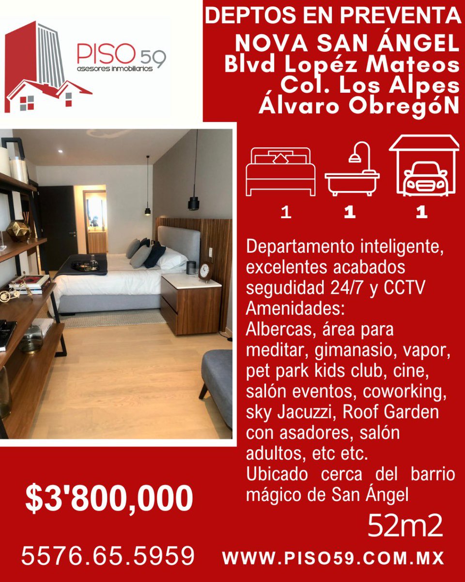 Piso59_'s tweet photo. #somospiso59 #piso59 #quierescomprar #preventa #novasanangel #enventadepartamentos #enventadepto #enventadepartamento #enventa #esmomentodeinvertir #CDMX #sanangel #esmomentodedecidir #invertir   #yaconocesPiso59 clientes@piso59.com.mx 55.7665.5959 https://t.co/g6Eh2JyqFf