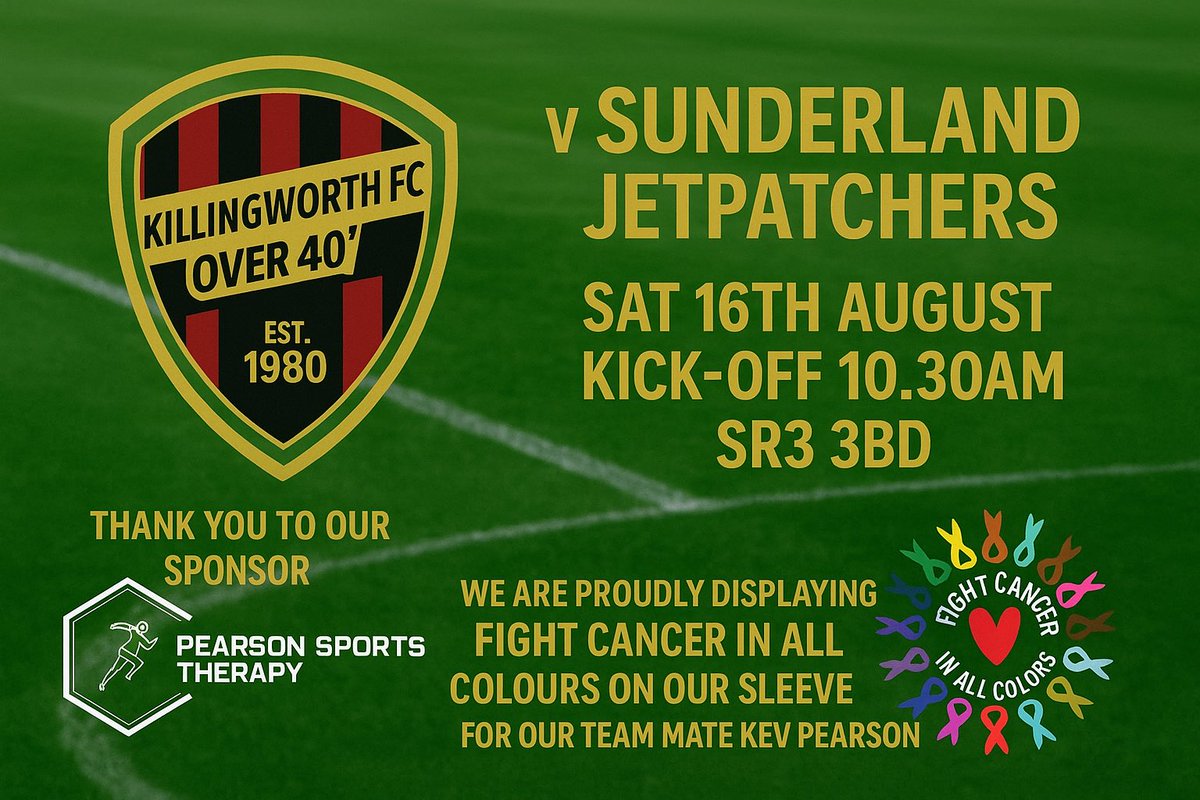 First away game of the season.  We hope to build on our positive start to the season last Saturday.  This week we debut our new away kit with a very special sleeve logo. Thanks to
Our sponsor instagram.com/pearson_sports…