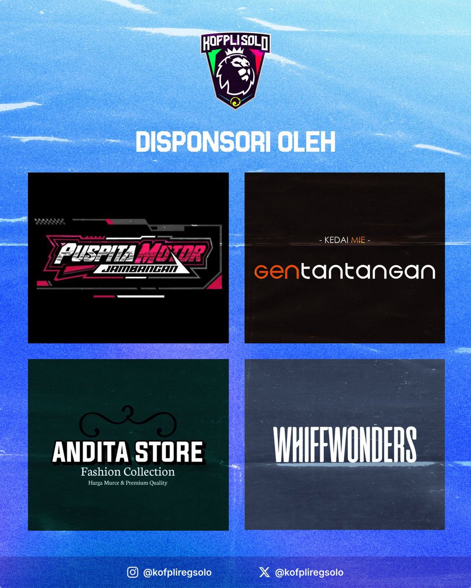 Halo semua!
Ayo bergabung dan wakili timmu di Solo Super League. Uji kemampuan, buktikan strategi andalan, dan jadilah manajer terbaik!

KODE LIGA: b9sijr
TOTAL HADIAH: Rp 2.000.000

Keputusan panitia bersifat final dan tidak dapat diganggu gugat.