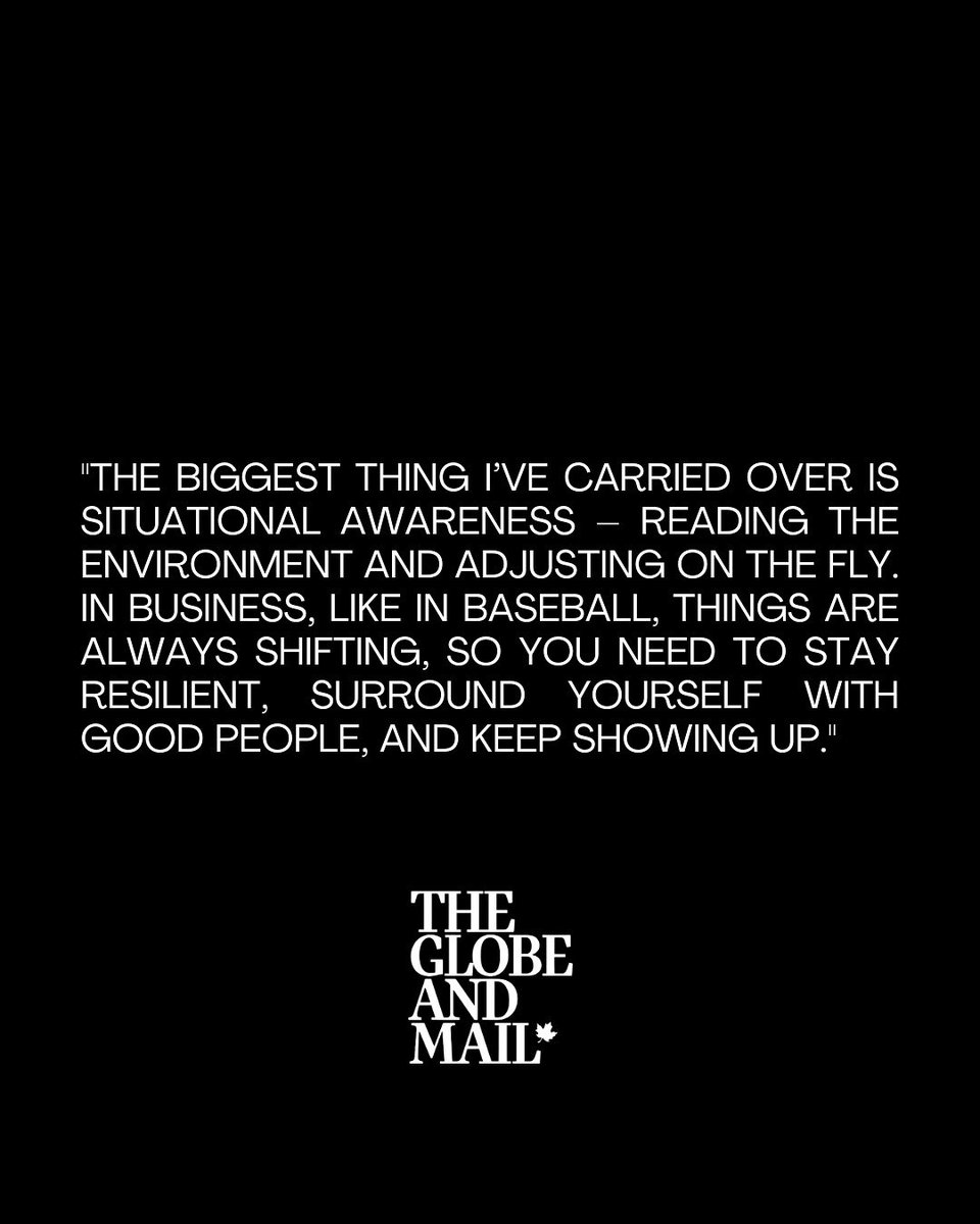 Jose Bautista (@joeybats19) on Twitter photo Thank you, <a href="/globeandmail/">The Globe and Mail</a> Appreciate the great chat with about life after baseball and how the lessons from the game continue to guide me in business. Thank you, <a href="/globeandmail/">The Globe and Mail</a> Appreciate the great chat with about life after baseball and how the lessons from the game continue to guide me in business.