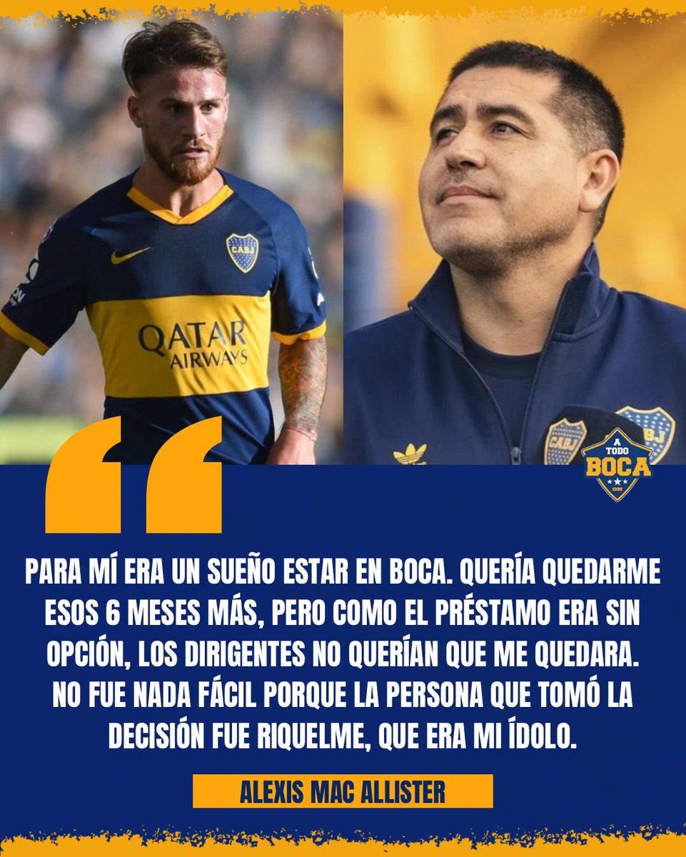 equipoatodoboca's tweet photo. 🤔 ¿EN QUÉ QUEDAMOS?

Alexis Mac Allister declaró que en 2019, cuando se fue de Boca, lo hizo por decisión de Juan Román Riquelme siendo que él quería quedarse en el club

👉 Sin embargo, en su despedida, agradeció la comprensión de Boca y dijo que fue una decisión suya https://t.co/ImoDvo0lkQ