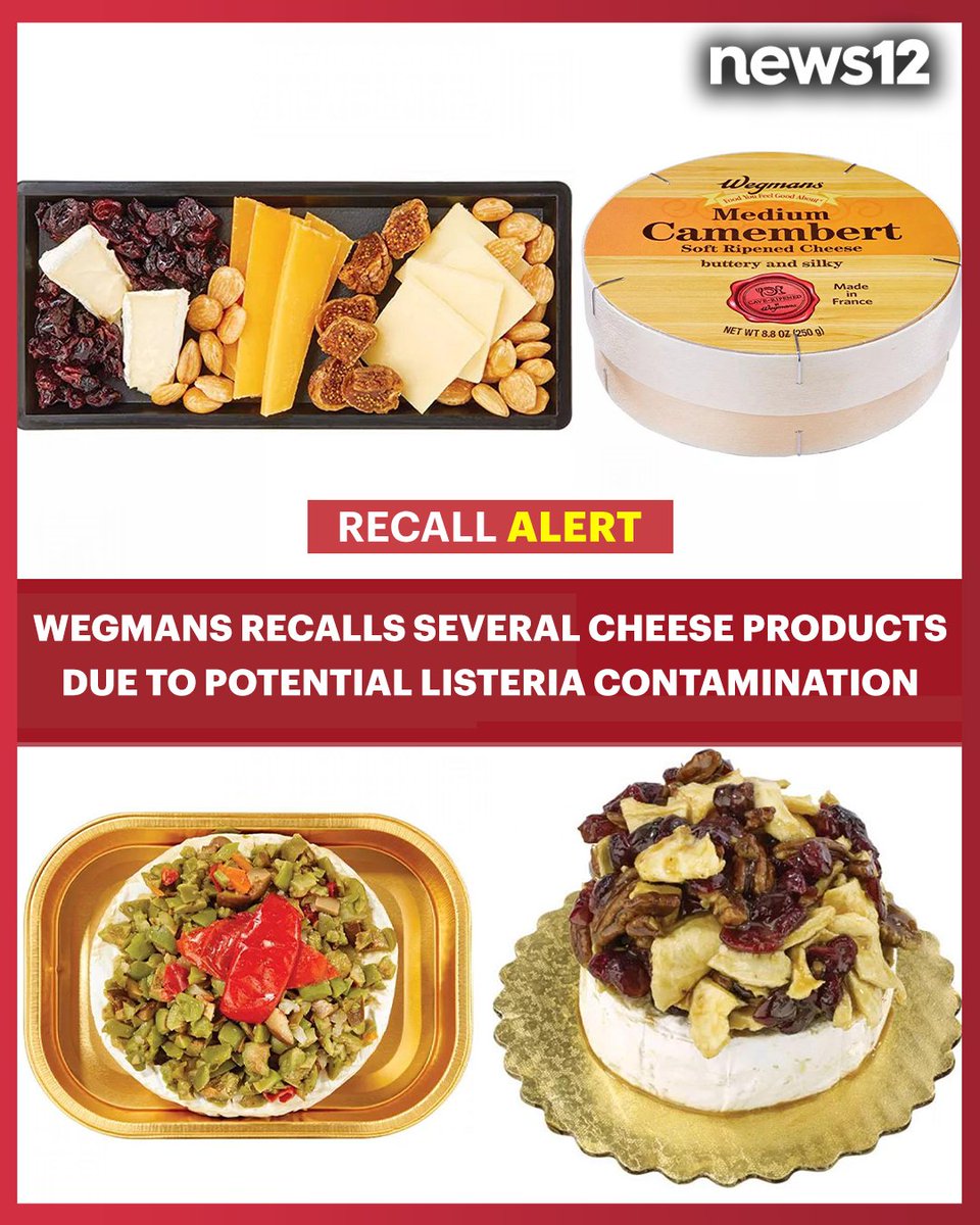 RECALL ALERT: Wegmans is recalling several cheese products sold in the cheese department due to potential listeria contamination. bit.ly/45EEisp