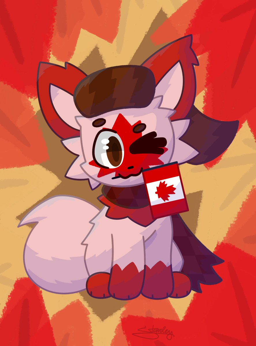 I drew a Sprigatito but he’s red.. and also Canadian 🇨🇦 

#pokemon #sprigatito