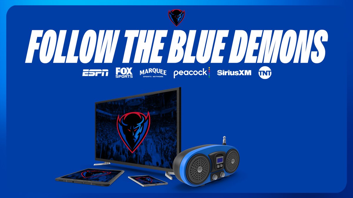 DePaulAthletics's tweet photo. Bigger stage. Broader reach.

There are now more places than ever to catch the Blue Demons this season. 

Read more: https://t.co/gKex6jotgj https://t.co/ksLpg7SRus