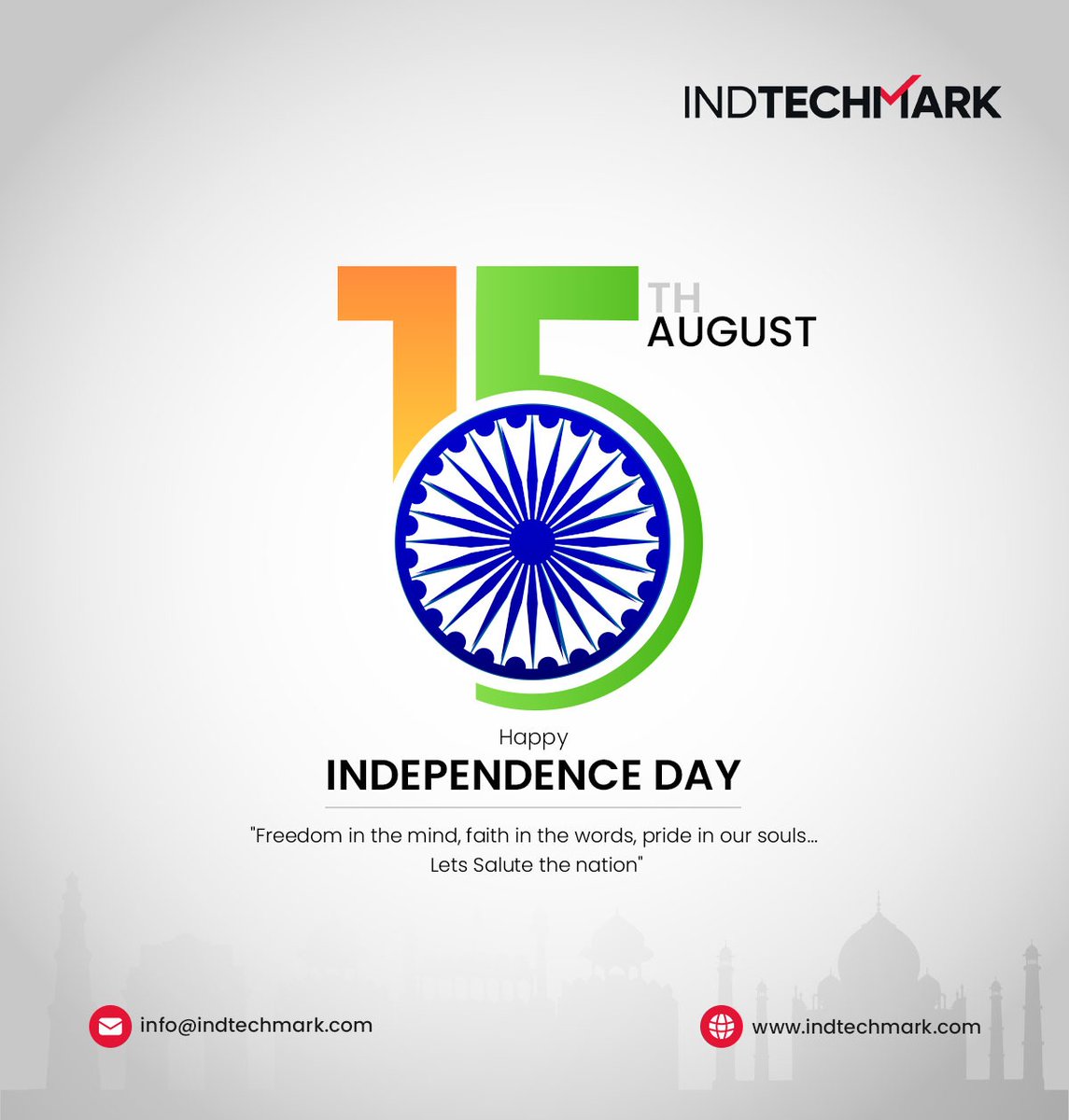 indtechmark's tweet photo. Happy #IndependenceDay! 🇮🇳
Here’s to a self-reliant India — where innovation is our freedom &amp; growth is our destiny.
#INDTechMark #DigitalIndia #ProudIndian https://t.co/pviUAfJsok