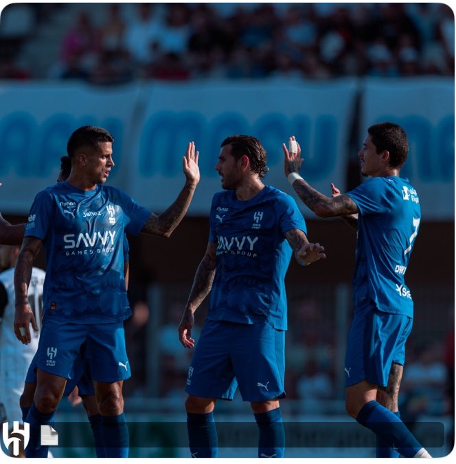 الثلاثي نونيز وهيرنانديز وكانسيلو تكفلوا بتسجيل ثلاثية #الهلال في المباراة الودية الثالثه امام فالدهوف مانهايم الالماني