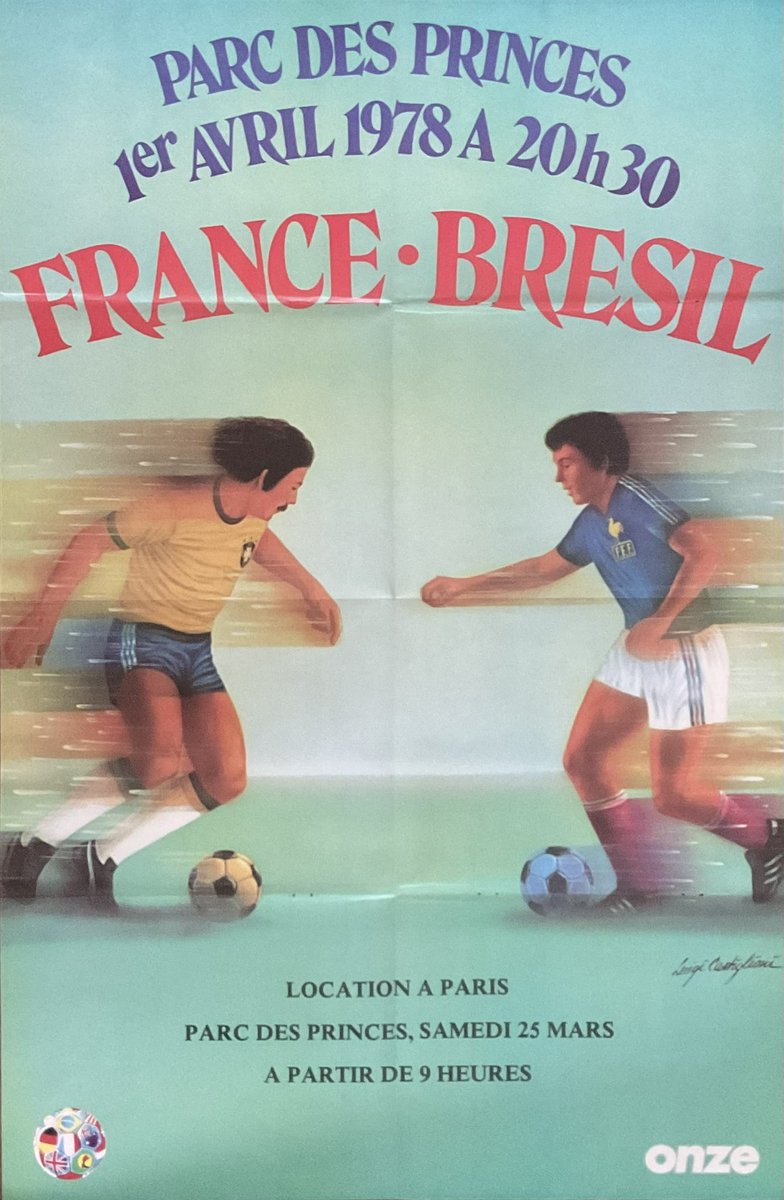 Poster 
#France v #Brazil international friendly, April 1978