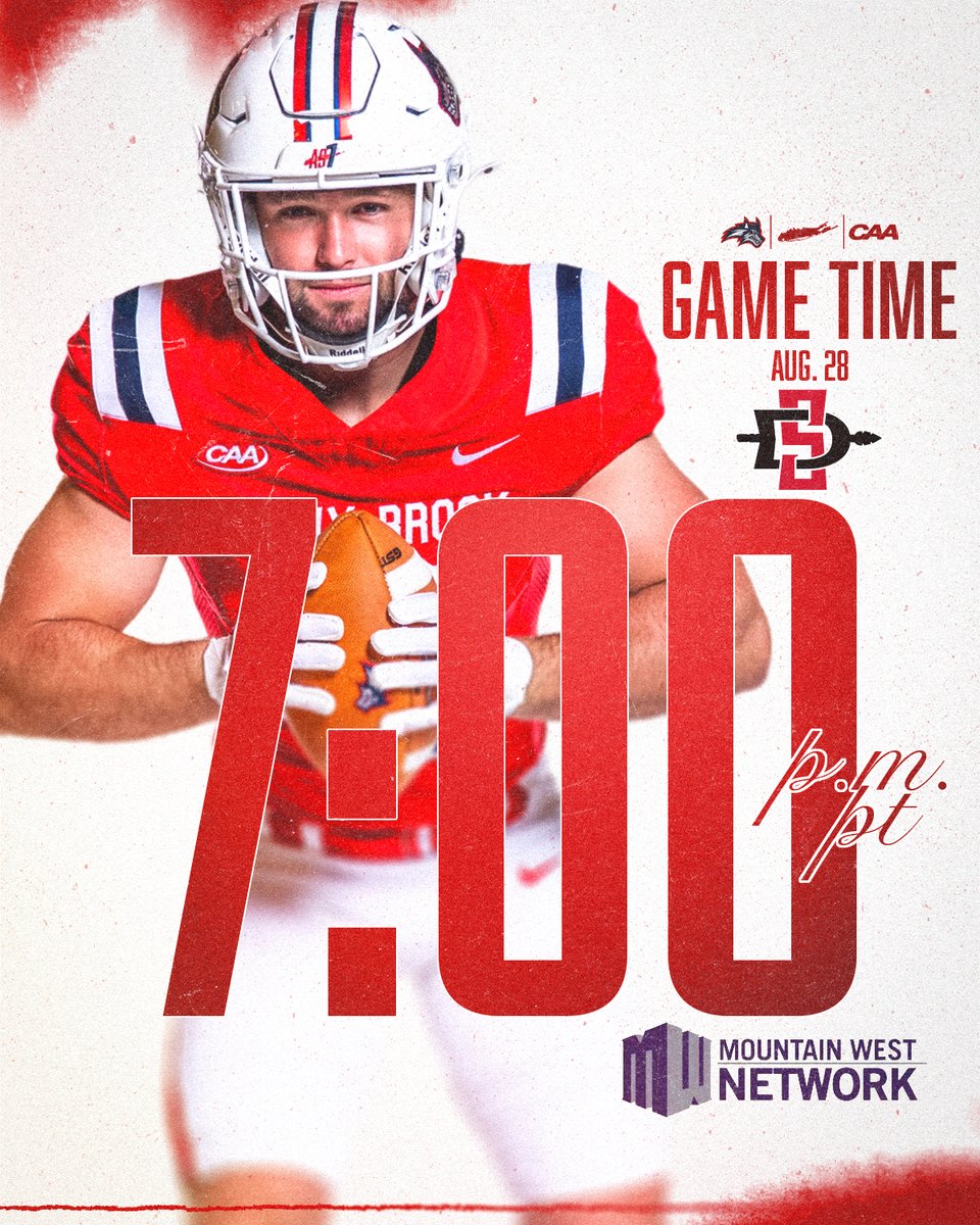 TWO more weeks ✌️

🆚 San Diego State
📅 Thursday, Aug. 28
⏰ 7 pm (PT), 10 pm (ET)
📍 San Diego, Calif.
🏟️ Snapdragon Stadium